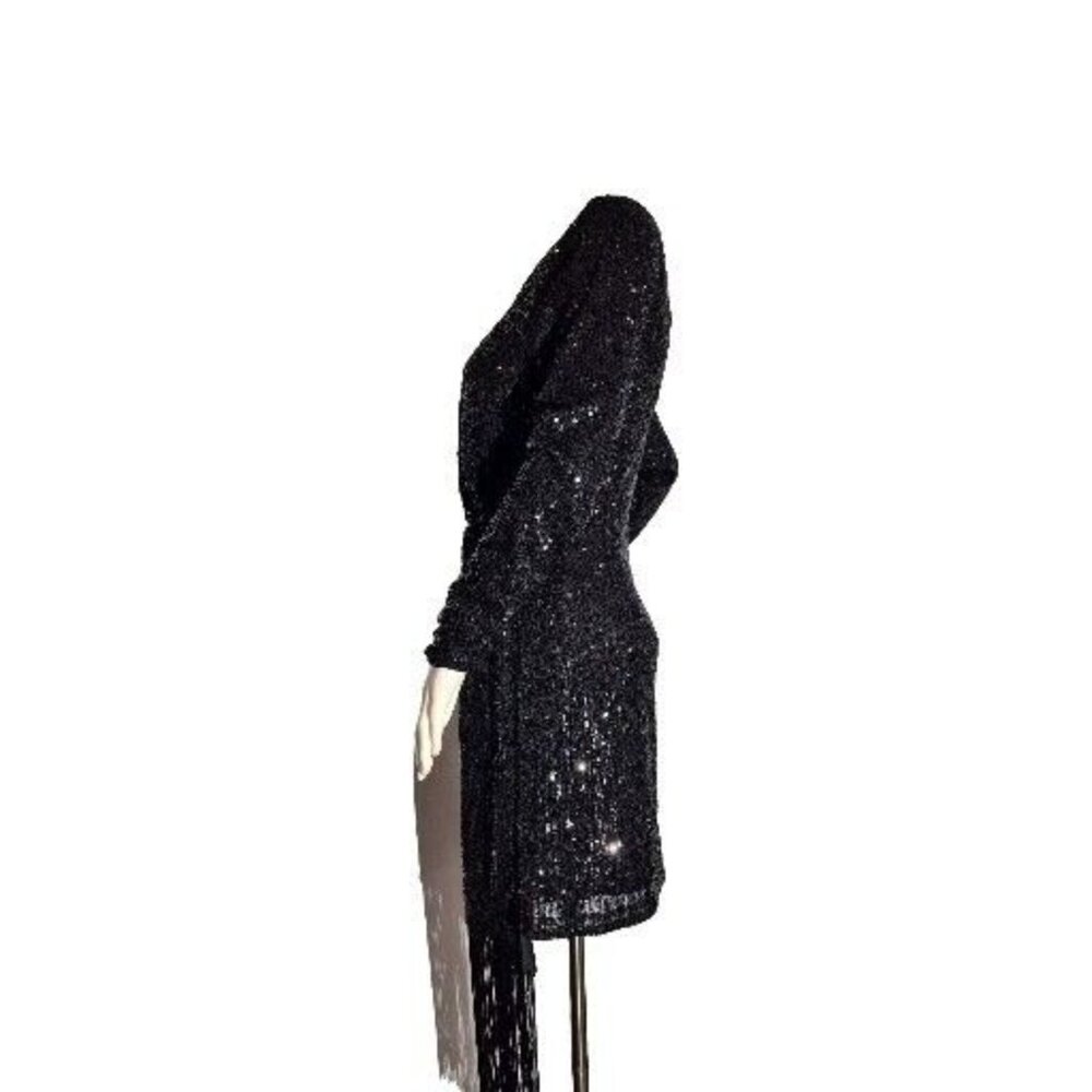Bell Badgley Mischka Dress Women's Size 2 Sequin Sheath Dress Long sleeve (47) - Picture 4 of 11